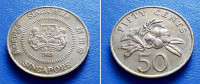 SINGAPUR SINGAPORE 50 CENTS 1985 KM. 53.1 - BILJKA ALLAMANDA