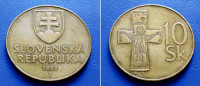 SLOVAČKA SLOVAKIA 10 KORUNA 1993 KM:11.1 - BRONČANI KRIŽ