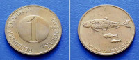 SLOVENIJA SLOVENIA 1 TOLAR 1997 KM. 4 PASTRVE (SALMO TRUTTA FARIO)