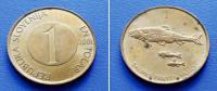SLOVENIJA SLOVENIA 1 TOLAR 2001 KM. 4 PASTRVE (SALMO TRUTTA FARIO)