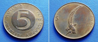 SLOVENIJA SLOVENIA 5 TOLARJEV 1995 BP KM. 6 KOZOROG (CAPRA IBEX)