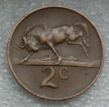SOUTH AFRICA 2 CENTS 1966