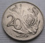 SOUTH AFRICA 20 CENTS 1972
