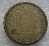 SPAIN 2-1/2 PESETAS 1953 (54)