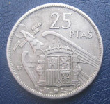 SPAIN 25 PESETAS 1957 (70)