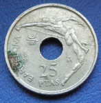 SPAIN 25 PESETAS 1990