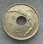 SPAIN 25 PESETAS 1991