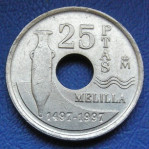 SPAIN 25 PESETAS 1997 Melilla