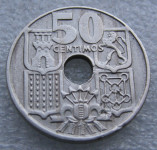 SPAIN 50 CENTIMOS 1949 (54)