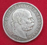 Srebrna austrougarska kovanica 5 korona iz 1908 godine