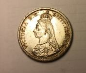 Srebrna kovanica britanska kraljica Viktoria  1887