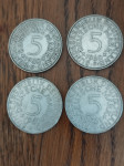 Srebrnjaci 5 Mark 1960 D i F, 1961 D i J Germany