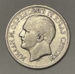 Srebrnjak 5 dinara 1879. – Milan M. Obrenović IV.