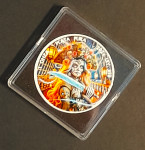 Srebrnjak Dia de los Muertos Corsair 1 oz, obojani, izdano samo 250kom