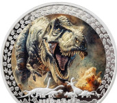 Srebrnjak T-REX Jurassic Life 1 oz obojani VRLO RIJETKO (samo 99 kom)