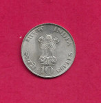 Srebro 15 grama India 10 Rupees 1969 Gandhi