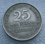 SRI LANKA 25 Cents 1982