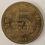 SRI LANKA- 5 RUPEES 2013.