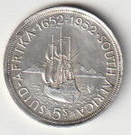 SUID AFRICA 5 S 1952 AG UNC