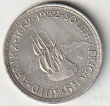 SUID AFRICA 5 S 1952 AG UNC