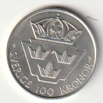 SVERIGE 100 KRONEN 1985 AG UNC