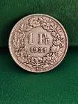 Švicarska 1 francs 1931  - Š018   - SREBRO