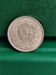 Švicarska 1 francs 1945  - Š021   - SREBRO