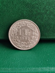 Švicarska 1 francs 1962  - Š022   - SREBRO