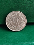 Švicarska 1 francs 1962  - Š023   - SREBRO