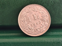 Švicarska 1 francs 1963  - Š038 - SREBRO