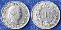 Switzerland 10 rappen, 1936 RIJETKO ***/ 3,00 EURO !!!