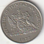 TRINIDAD AND TOBAGO 50 CENT 1977,2003,KOMAD 3,3€