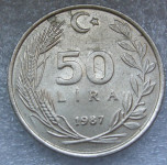 TURKEY 50 LIRA 1987