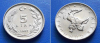 TURSKA TURKEY 5 LIRA 1983 KM:949.2 - ATATURK NA KONJU