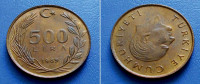 TURSKA TURKEY 500 LIRA 1989 KM:989 - KEMAL ATATURK