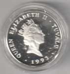 TUVALU 20 $ 1993 AG UNC