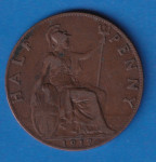 UK VELIKA BRITANIJA HALF  PENNY 1917 / 1801