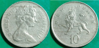 United Kingdom 10 new pence, 1975 ***/