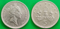 United Kingdom 5 pence, 1990 /