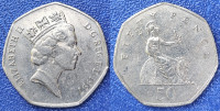 United Kingdom 50 pence, 1997 / 1,40 EURO !!!