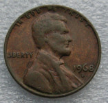 UNITED STATES 1 cent 1968D