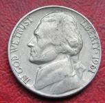 UNITED STATES 5 CENTS Jefferson Nickel 1961 D