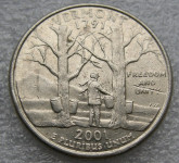 UNITED STATES ¼ Dollar 2001 P Vermont
