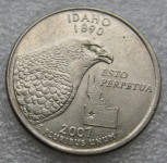 UNITED STATES ¼ Dollar 2007 P Idaho