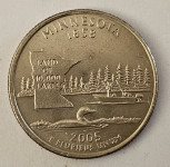 UNITED STATES- QUARTER DOLLAR 2005. P, MINNESOTA