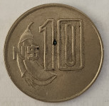 URUGUAY- 10 NEW PESOS 1981.