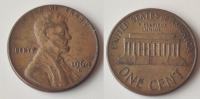 USA 1 cent, 1964 Lincoln Cent Mintmark "D" - Denver  /