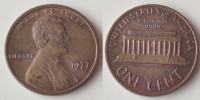 USA 1 cent,  1977 Lincoln Cent W/o mintmark ***/