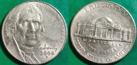 USA 5 cents, 2008 Jefferson Nickel "P" - Philadelphia ***/