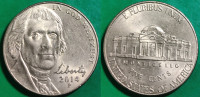 USA 5 cents, 2014 Jefferson Nickel "P" - Philadelphia ***/